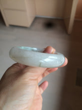 Load image into Gallery viewer, 51.5mm certified 100% natural Type A light green/white oval jadeite jade bangle AZ124-2782