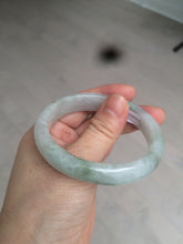 Load image into Gallery viewer, 51.5mm certified 100% natural Type A light green/white oval jadeite jade bangle AZ124-2782