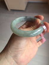 Load image into Gallery viewer, 52.8mm Type A 100% Natural light green black (Wuji) Jadeite Jade bangle PD14
