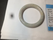Load image into Gallery viewer, 56.8mm certified 100% natural type A light green/purple/yellow chubby round cut jadeite jade bangle D123-8923