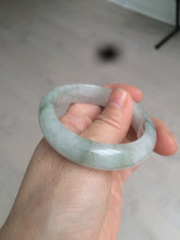Load image into Gallery viewer, 51.5mm certified 100% natural Type A light green/white oval jadeite jade bangle AZ124-2782