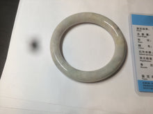 Load image into Gallery viewer, 56.8mm certified 100% natural type A light green/purple/yellow chubby round cut jadeite jade bangle D123-8923