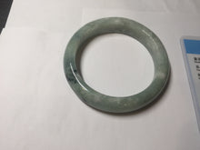 Load image into Gallery viewer, 57mm certified Type A 100% Natural light green gray Jade jadeite bangle BS116-6634