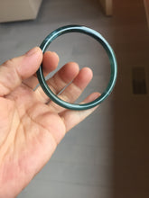 Load image into Gallery viewer, 60.3mm Type A 100% Natural icy black(冰乌鸡) blue gray Guatemala Slim Round Cut Jadeite Bangle PJ154-1358