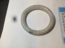 Load image into Gallery viewer, 56.8mm certified 100% natural type A light green/purple/yellow chubby round cut jadeite jade bangle D123-8923