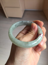Load image into Gallery viewer, 52.8mm Type A 100% Natural light green black (Wuji) Jadeite Jade bangle PD14