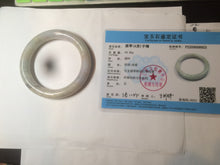 Load image into Gallery viewer, 56.8mm certified 100% natural type A light green/purple/yellow chubby round cut jadeite jade bangle D123-8923