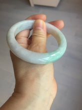Load image into Gallery viewer, 56.5mm certified 100% natural type A white/light green white purple jadeite jade bangle AH100-0545