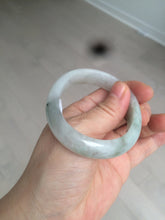 Load image into Gallery viewer, 51.5mm certified 100% natural Type A light green/white oval jadeite jade bangle AZ124-2782