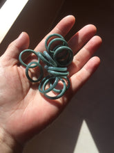 Load image into Gallery viewer, 100% natural type A green/blue/purple Guatemala jadeite jade band ring group PD9