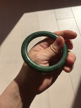 Load image into Gallery viewer, 55mm certified 100% Natural dark green/black nephrite (碧玉) bangle HT168-3-3890