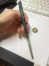 Load image into Gallery viewer, 18.5cm 100% Natural icy watery black/clear (水墨) Xiu Jade Serpentine hairpin AW29