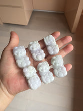 Load image into Gallery viewer, 43mm 100% natural type A light purple green white jadeite jade 3D PiXiu(貔貅) pendant/desk decor BP95