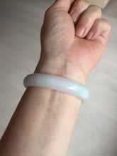 Load image into Gallery viewer, 52mm certified type A 100% Natural sunny green/white/purple oval jadeite jade bangle BK117-0281