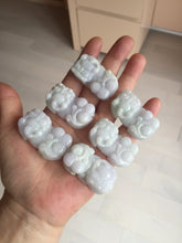 Load image into Gallery viewer, 43mm 100% natural type A light purple green white jadeite jade 3D PiXiu(貔貅) pendant/desk decor BP95