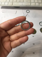 Load image into Gallery viewer, 17.3mm US Size 7 100% natural type A icy watery green/blue icy watery Guatemala jadeite jade band ring group PH224