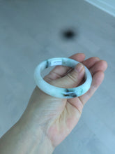 Load image into Gallery viewer, 56.5mm certified type A 100% Natural dark green/white jadeite jade bangle BG75-1837