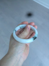 Load image into Gallery viewer, 56.5mm certified type A 100% Natural dark green/white jadeite jade bangle BG75-1837