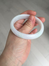 Load image into Gallery viewer, 52mm certified type A 100% Natural sunny green/white/purple oval jadeite jade bangle BK117-0281