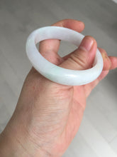 Load image into Gallery viewer, 52mm certified type A 100% Natural sunny green/white/purple oval jadeite jade bangle BK117-0281