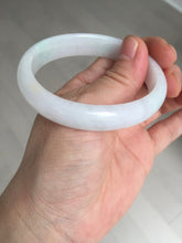 Load image into Gallery viewer, 52mm certified type A 100% Natural sunny green/white/purple oval jadeite jade bangle BK117-0281