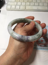 Load image into Gallery viewer, 66.5mm certified 100% natural Type A ligit green purple white gray Breeze of Provence series(普罗旺斯的风) jadeite jade bangle AZ171-1025