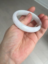 Load image into Gallery viewer, 52mm certified type A 100% Natural sunny green/white/purple oval jadeite jade bangle BK117-0281