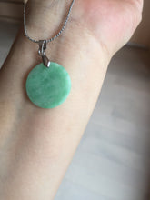 Load image into Gallery viewer, 100% Natural type A sunny green/yellow round Jadeite Jade safe and sound pendant group BP94
