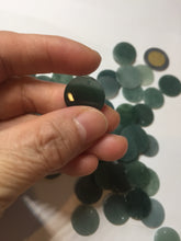 Load image into Gallery viewer, 100% Natural type A dark blue/green/gray round Guatemala Jadeite Jade safe and sound pendant group BF155