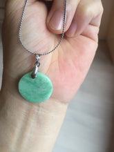 Load image into Gallery viewer, 100% Natural type A sunny green/yellow round Jadeite Jade safe and sound pendant group BP94