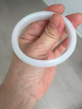 Load image into Gallery viewer, 52mm certified type A 100% Natural sunny green/white/purple oval jadeite jade bangle BK117-0281