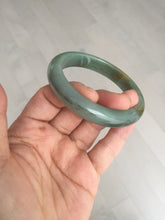 Load image into Gallery viewer, 55.4mm certified 100% natural Type A dark green yellow gray black jadeite jade bangle AA72-7576