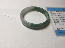 Load image into Gallery viewer, 52.5mm Certified 100% natural Type A light green/sunny green Whispers of the Spring Breeze jadeite jade bangle PA230-2380