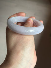 Load image into Gallery viewer, 57mm certified 100% natural type A purple/white jadeite jade bangle E81-0823