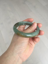 Load image into Gallery viewer, 55.4mm certified 100% natural Type A dark green yellow gray black jadeite jade bangle AA72-7576