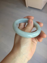 Load image into Gallery viewer, 56.3mm certified 100% natural type A icy watery white light green chubby jadeite jade bangle AH97-0549