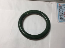 Load image into Gallery viewer, 54.9mm certified 100% Natural dark green/black nephrite (碧玉) bangle HT168-1-3845