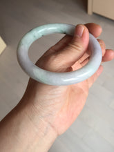 Load image into Gallery viewer, 58.5mm certified type A 100% Natural sunny green/purple round cut Jadeite Jade bangle BM84-0022