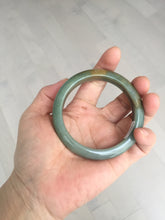 Load image into Gallery viewer, 55.4mm certified 100% natural Type A dark green yellow gray black jadeite jade bangle AA72-7576