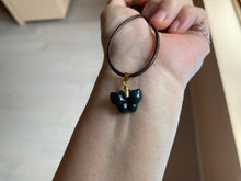 Load image into Gallery viewer, 100% Natural type A icy watery light dark green/blue/gray/black Guatemala Jadeite Jade butterfly pendant BP177