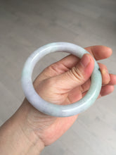 Load image into Gallery viewer, 58.5mm certified type A 100% Natural sunny green/purple round cut Jadeite Jade bangle BM84-0022