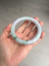 Load image into Gallery viewer, 58.5mm certified type A 100% Natural sunny green/purple round cut Jadeite Jade bangle BM84-0022