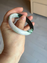 Load image into Gallery viewer, 53.2mm certificated Type A 100% Natural sunny green/brown/purple/black(FU LU SHOU, 福禄寿) Jadeite Jade bangle BG237-3302