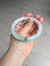 Load image into Gallery viewer, 58.5mm certified type A 100% Natural sunny green/purple round cut Jadeite Jade bangle BM84-0022
