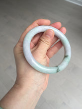 Load image into Gallery viewer, 58.5mm certified type A 100% Natural sunny green/purple round cut Jadeite Jade bangle BM84-0022
