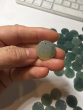 Load image into Gallery viewer, 100% Natural type A dark blue/green/gray round Guatemala Jadeite Jade safe and sound pendant group BF155