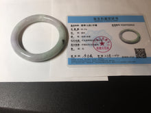 Load image into Gallery viewer, 58.5mm certified type A 100% Natural sunny green/purple round cut Jadeite Jade bangle BM84-0022