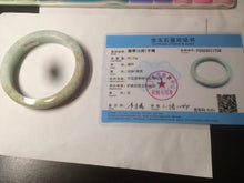 Load image into Gallery viewer, 59.5mm certified Type A 100% Natural light green/brown square Jadeite Jade bangle R101-1758