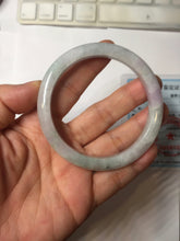 Load image into Gallery viewer, 57.5mm Certified Type A 100% Natural Light Green, Purple & White Jadeite Jade Bangle AZ172-1010