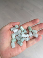 Load image into Gallery viewer, Type A 100% Natural white light green Jadeite Jade LuluTong (Every road is smooth) bead pendant group BP90 Add-on item